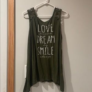 Love forever Dream big Smile always Tank Top